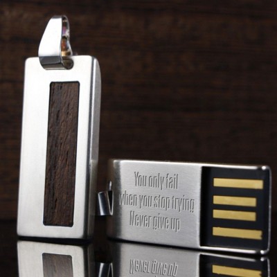 Pendrive z drewnem wenge | Wenge II 16GB USB 2.0 | srebro 925